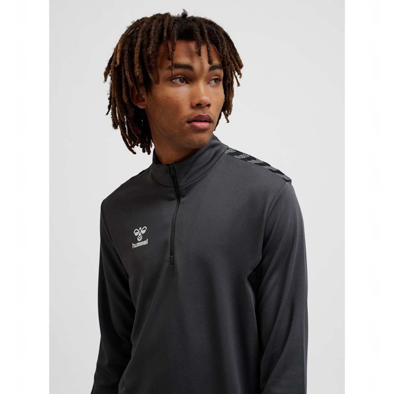 Pánské Kalhoty Hummel Authentic Half Zip Sweat Šedé | 795213-864