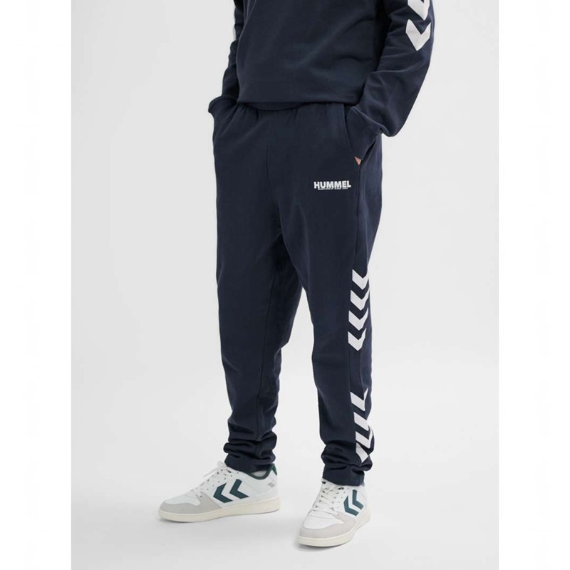 Pánské Kalhoty Hummel Legacy Tapered Tmavě Blankyt | 804842-861