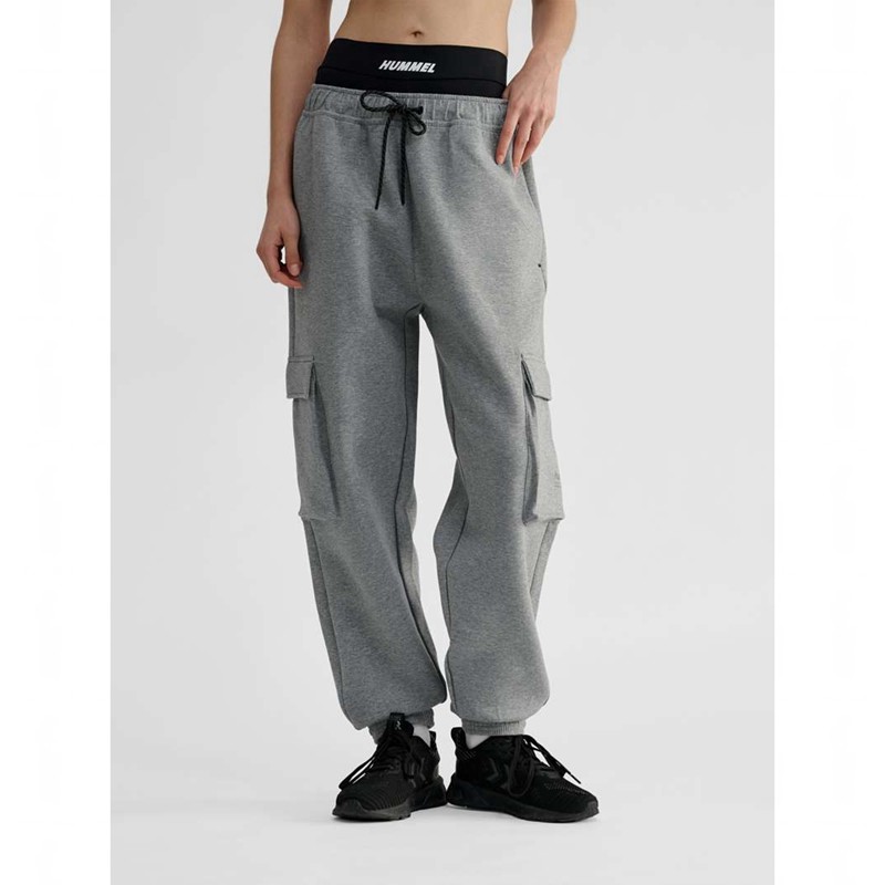 Pánské Kalhoty Hummel Tech Fleece Loose Cargo Šedé | 104080-690