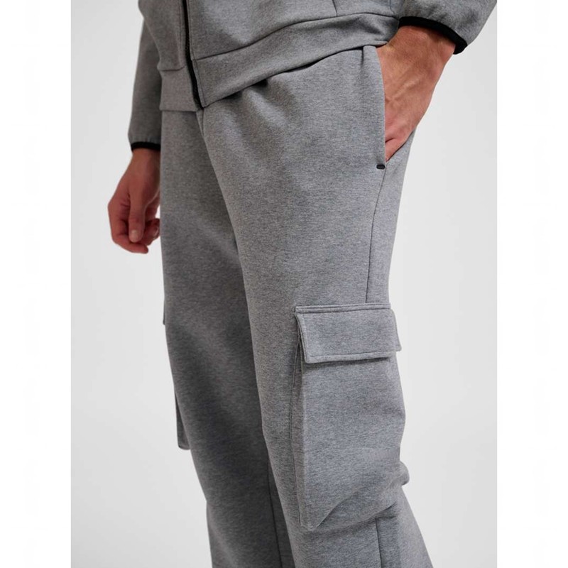 Pánské Kalhoty Hummel Tech Fleece Loose Cargo Šedé | 104080-690