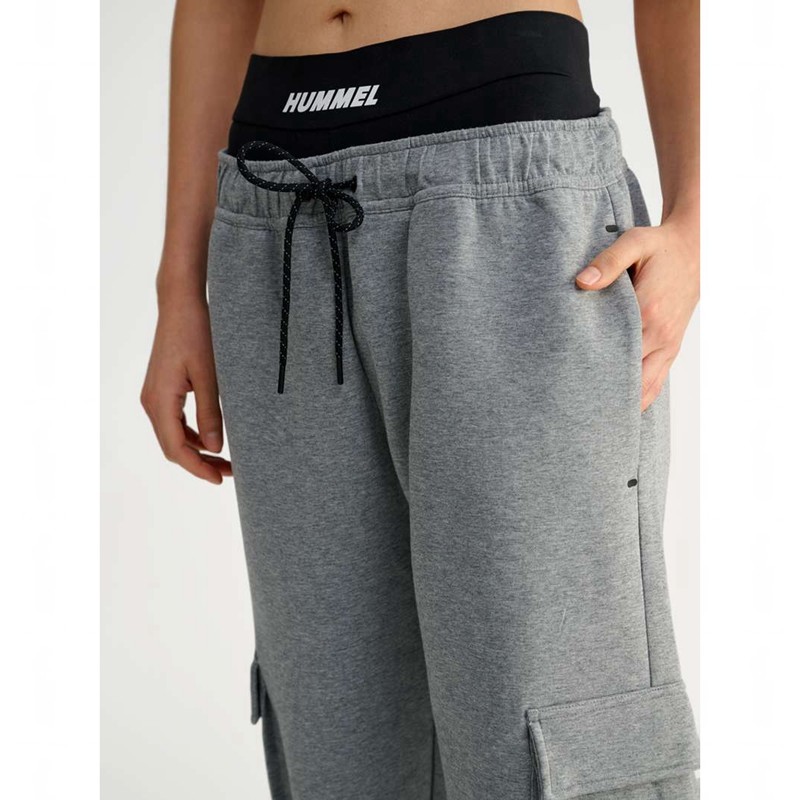 Pánské Kalhoty Hummel Tech Fleece Loose Cargo Šedé | 104080-690