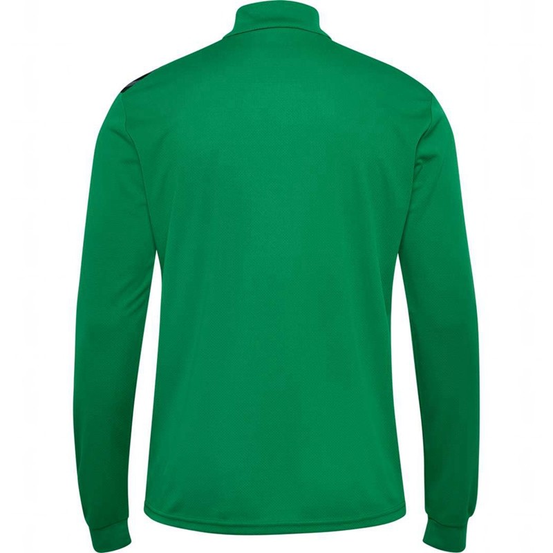 Pánské Kraťasy Hummel Authentic Half Zip Sweat Zelene | 762716-931