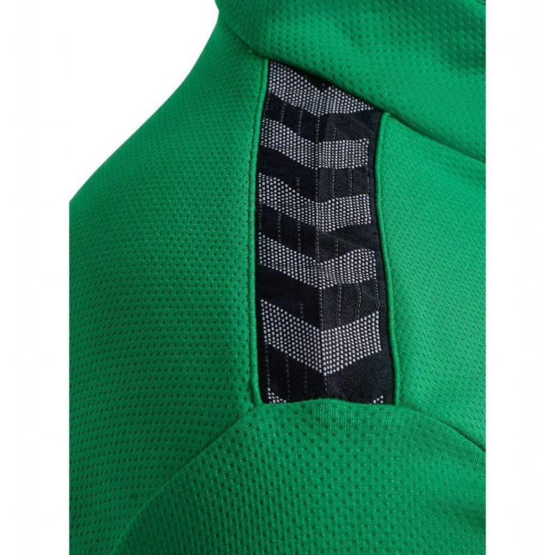 Pánské Kraťasy Hummel Authentic Half Zip Sweat Zelene | 762716-931
