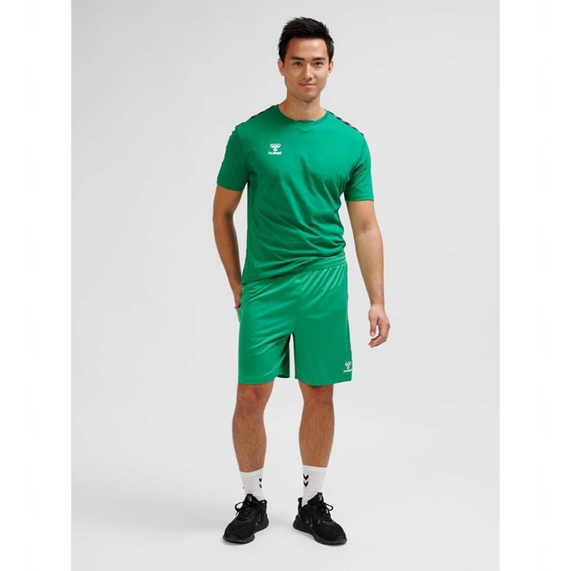Pánské Kraťasy Hummel Authentic Pl Zelene | 899794-625