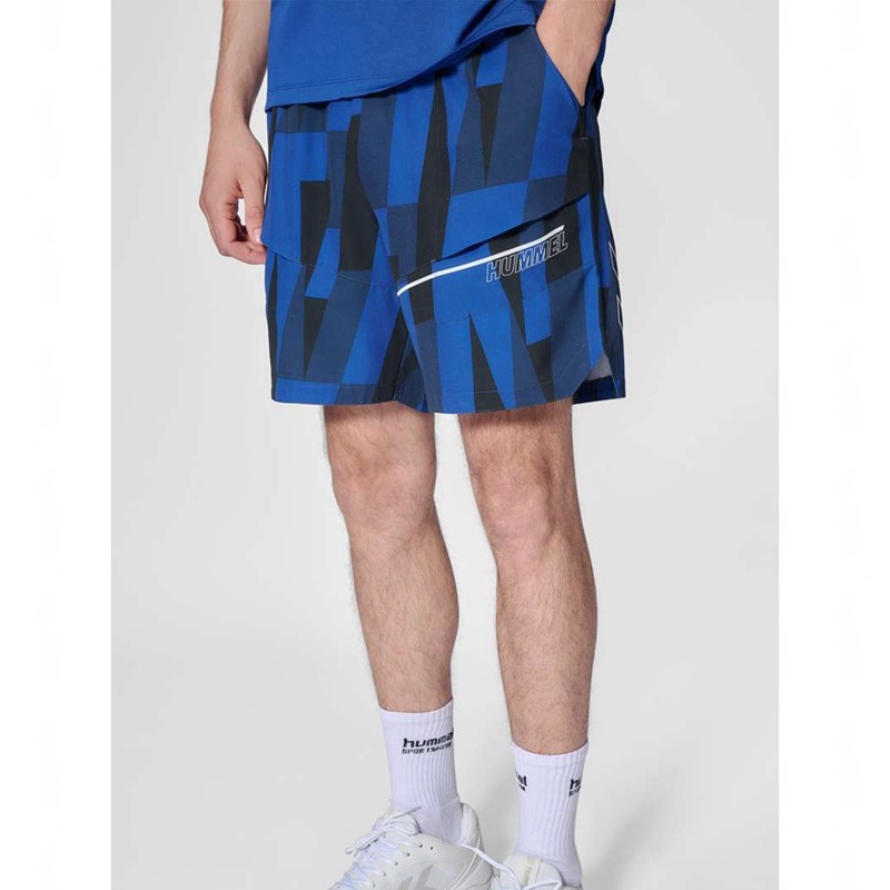Pánské Kraťasy Hummel Court Aop Pocket Blankyt | 383310-490