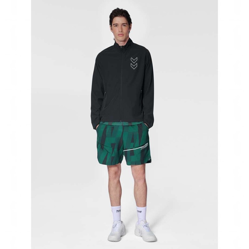 Pánské Kraťasy Hummel Court Aop Pocket Zelene | 691717-888