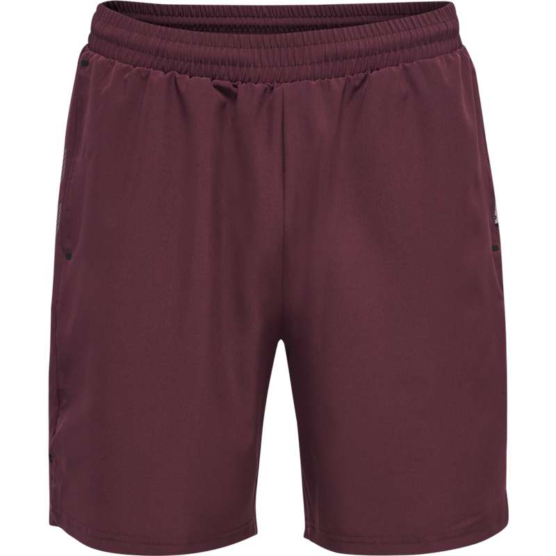Pánské Kraťasy Hummel Move Grid Woven Vínové | 662384-431