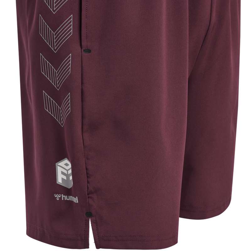 Pánské Kraťasy Hummel Move Grid Woven Vínové | 662384-431