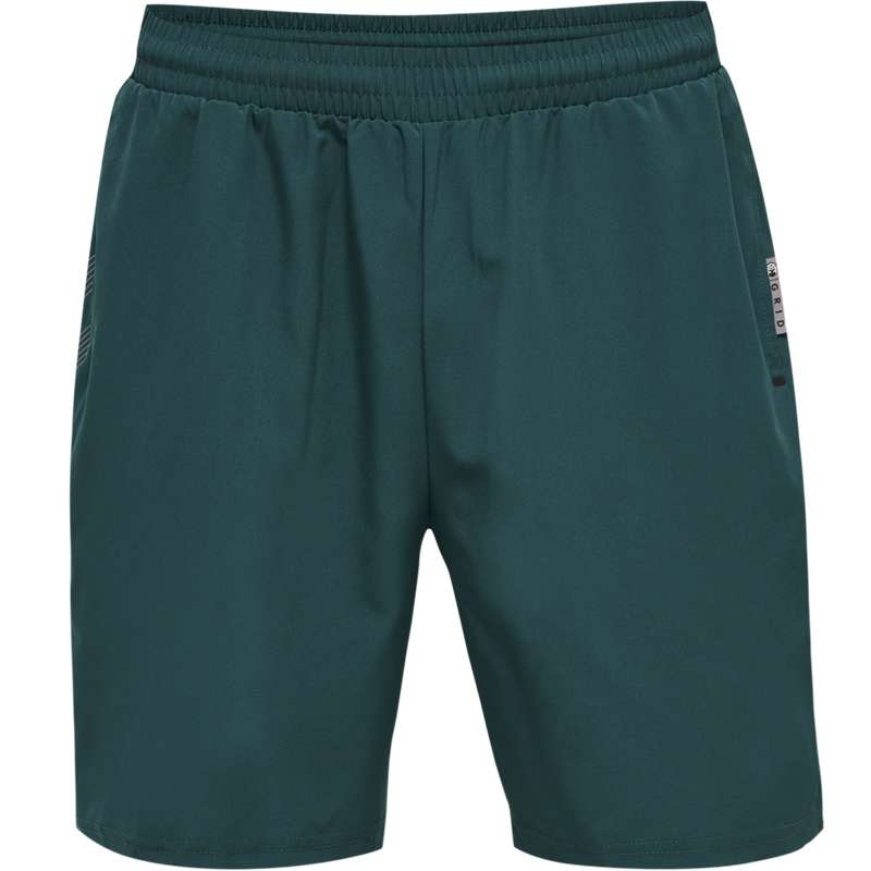 Pánské Kraťasy Hummel Move Grid Woven Zelene | 235049-910