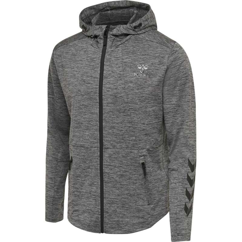 Pánské Mikina s Kapucí Hummel Aston Zip Šedé | 197347-292