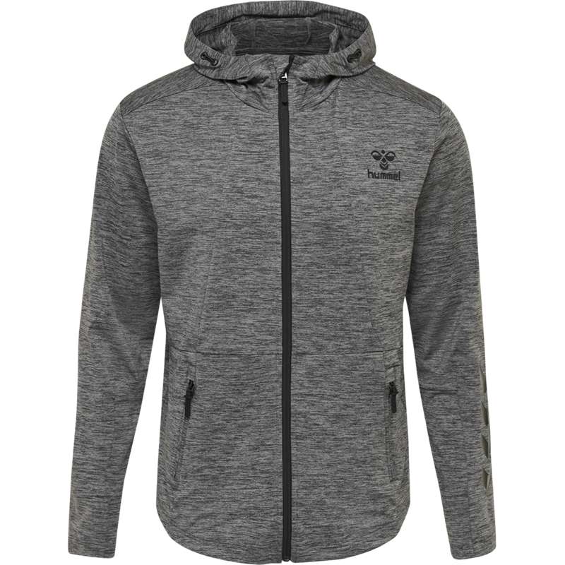 Pánské Mikina s Kapucí Hummel Aston Zip Šedé | 197347-292