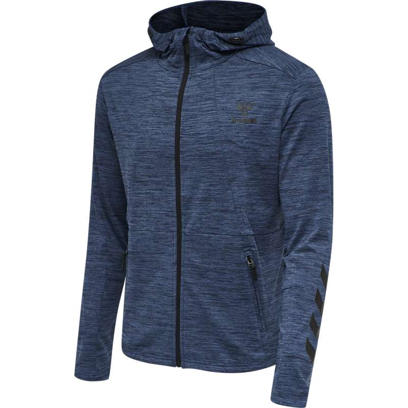 Pánské Mikina s Kapucí Hummel Aston Zip Černé | 131282-125