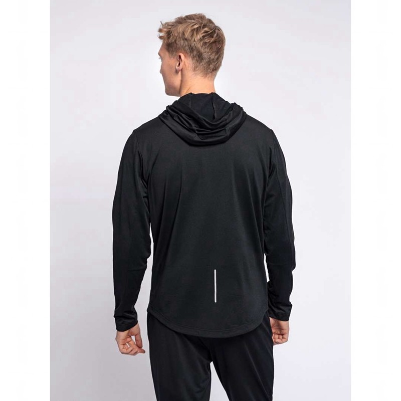 Pánské Mikina s Kapucí Hummel Aston Zip Černé | 647610-222