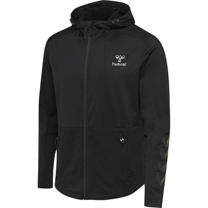 Pánské Mikina s Kapucí Hummel Aston Zip Černé | 647610-222