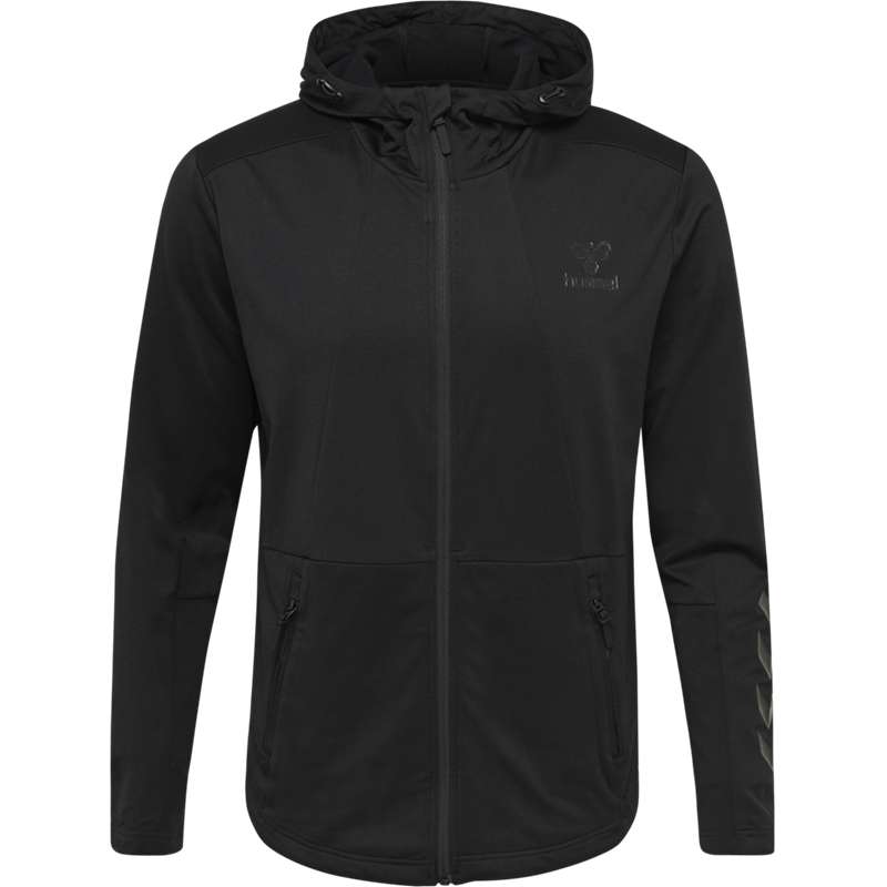 Pánské Mikina s Kapucí Hummel Aston Zip Černé | 647610-222