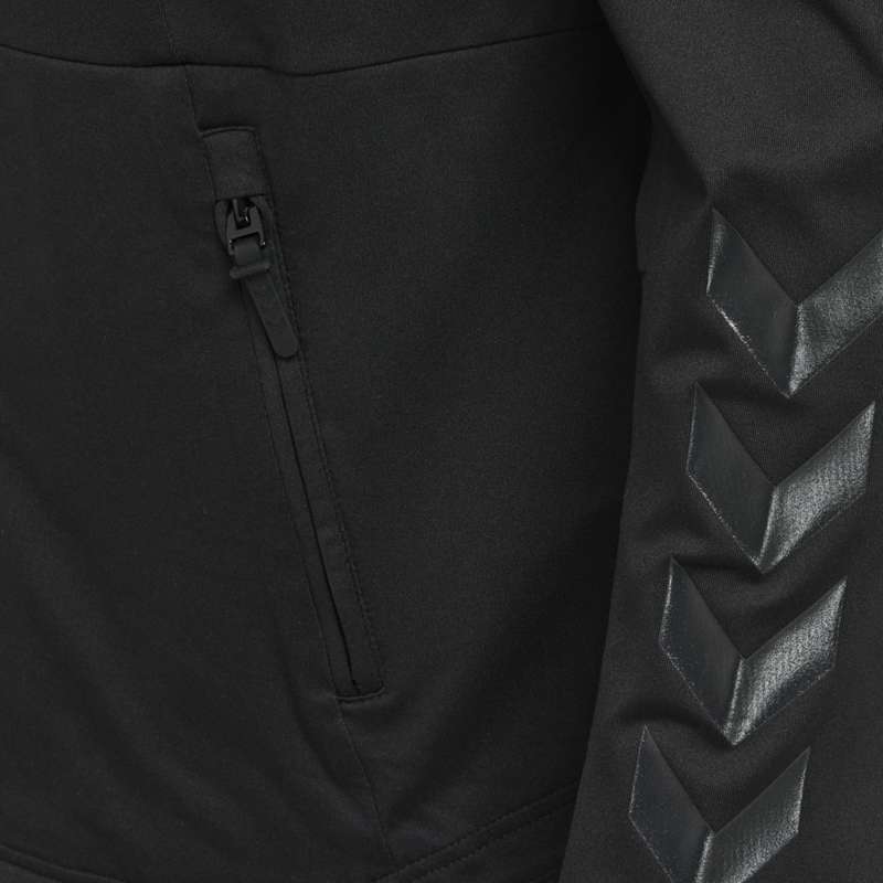Pánské Mikina s Kapucí Hummel Aston Zip Černé | 647610-222