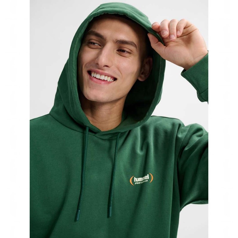 Pánské Mikina s Kapucí Hummel Felix Loose Zelene | 528454-347