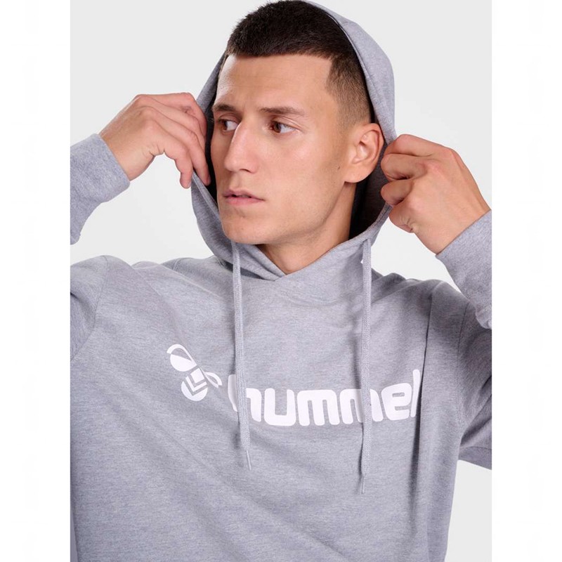 Pánské Mikina s Kapucí Hummel Go 2.0 Logo Šedé | 338927-399