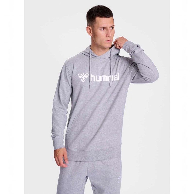 Pánské Mikina s Kapucí Hummel Go 2.0 Logo Šedé | 338927-399