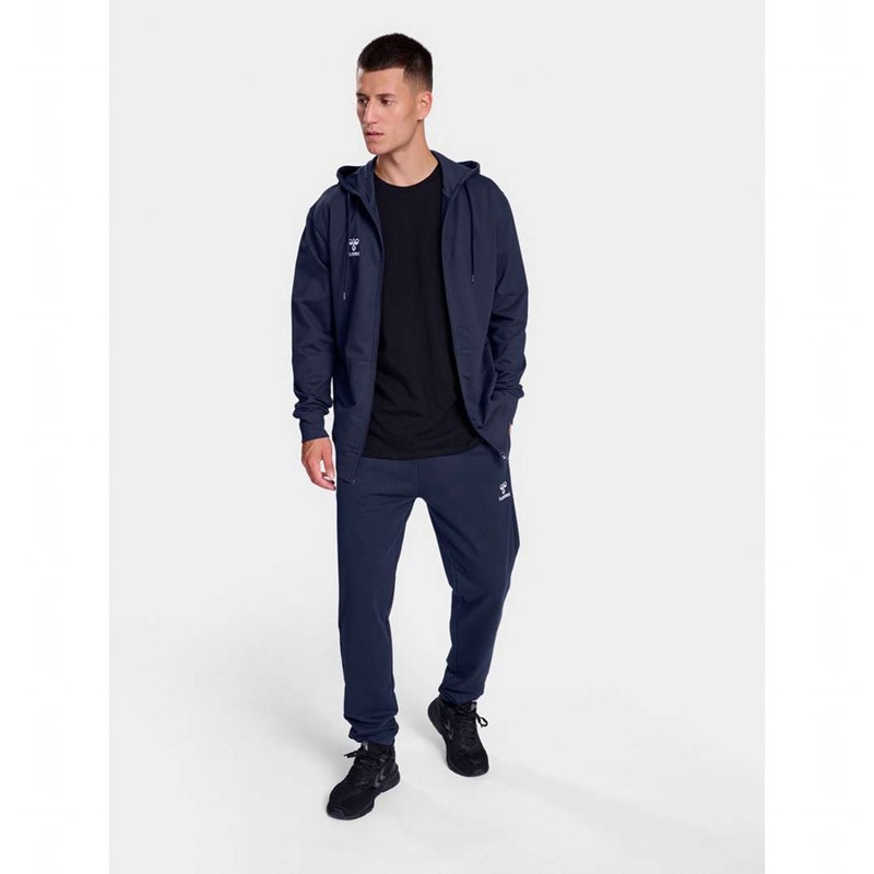 Pánské Mikina s Kapucí Hummel Go 2.0 Zip Tmavě Blankyt | 551801-092