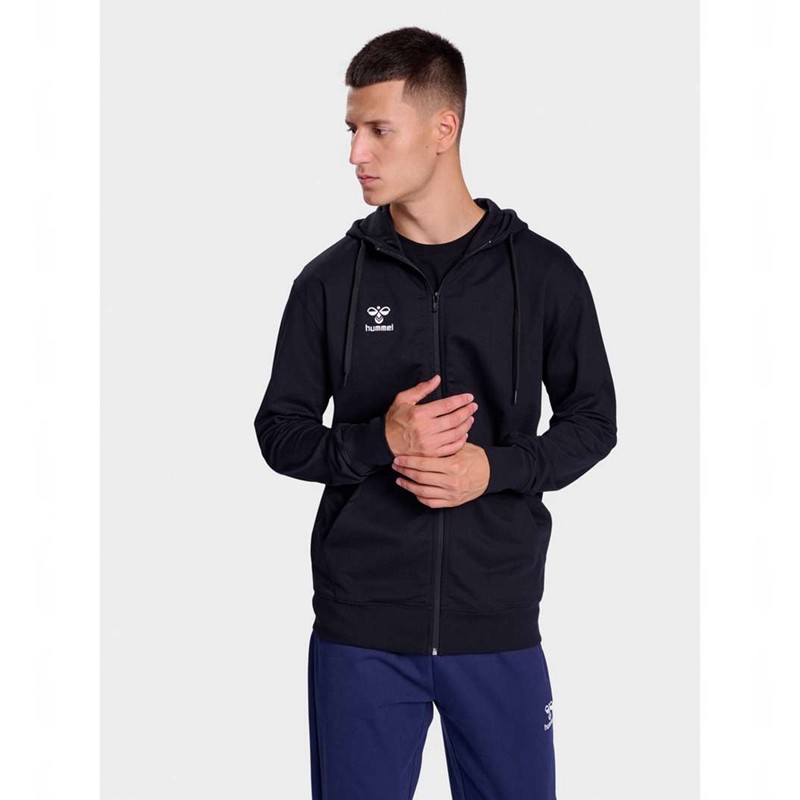 Pánské Mikina s Kapucí Hummel Go 2.0 Zip Černé | 045483-206