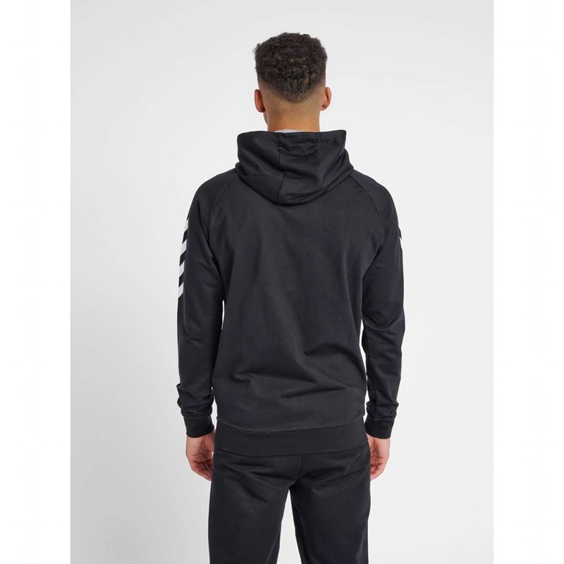 Pánské Mikina s Kapucí Hummel Go Cotton Zip Černé | 813803-772