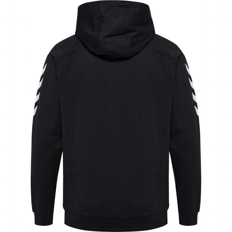 Pánské Mikina s Kapucí Hummel Go Cotton Zip Černé | 813803-772