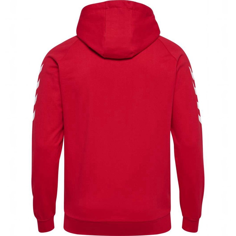 Pánské Mikina s Kapucí Hummel Go Cotton Červené | 556979-284