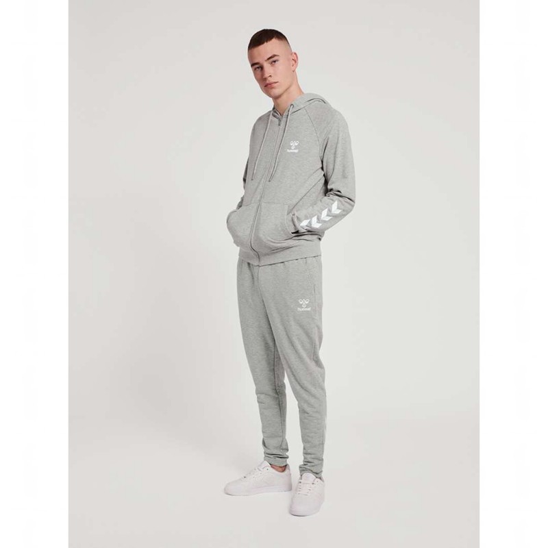 Pánské Mikina s Kapucí Hummel Isam 2.0 Zip Šedé | 702159-691