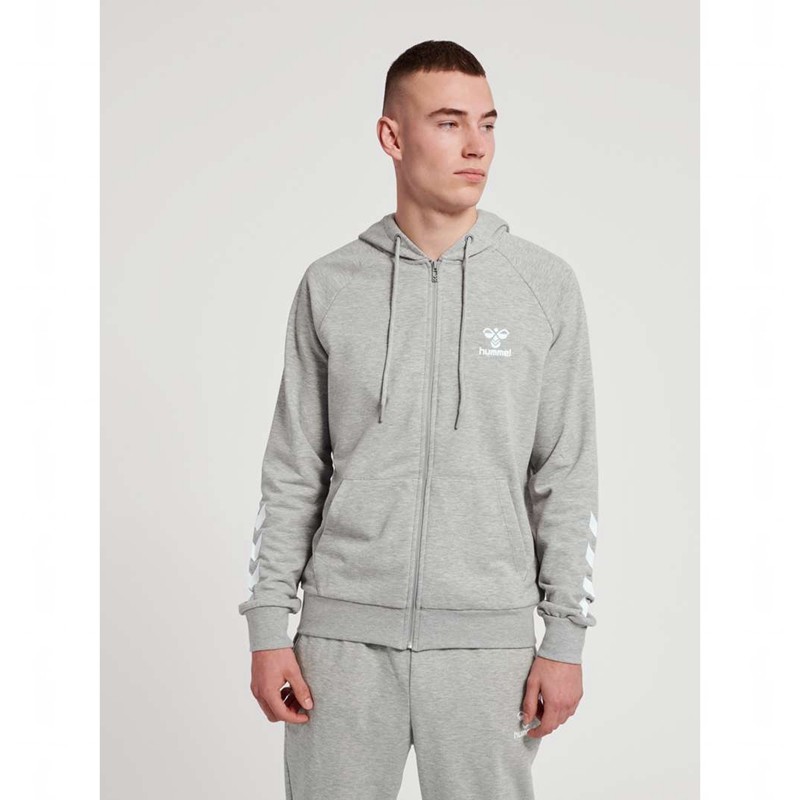 Pánské Mikina s Kapucí Hummel Isam 2.0 Zip Šedé | 702159-691