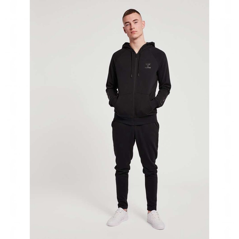 Pánské Mikina s Kapucí Hummel Isam 2.0 Zip Černé | 653285-536
