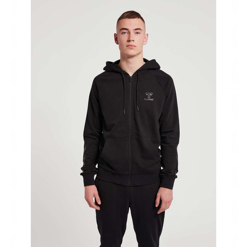 Pánské Mikina s Kapucí Hummel Isam 2.0 Zip Černé | 653285-536