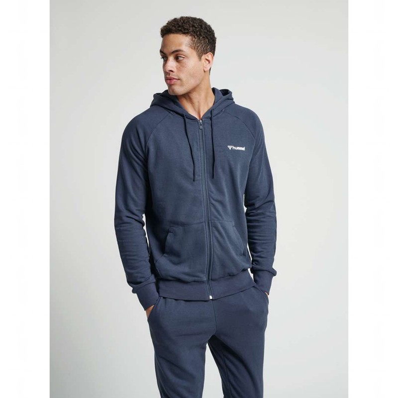 Pánské Mikina s Kapucí Hummel Isam Zip Tmavě Blankyt | 441359-069