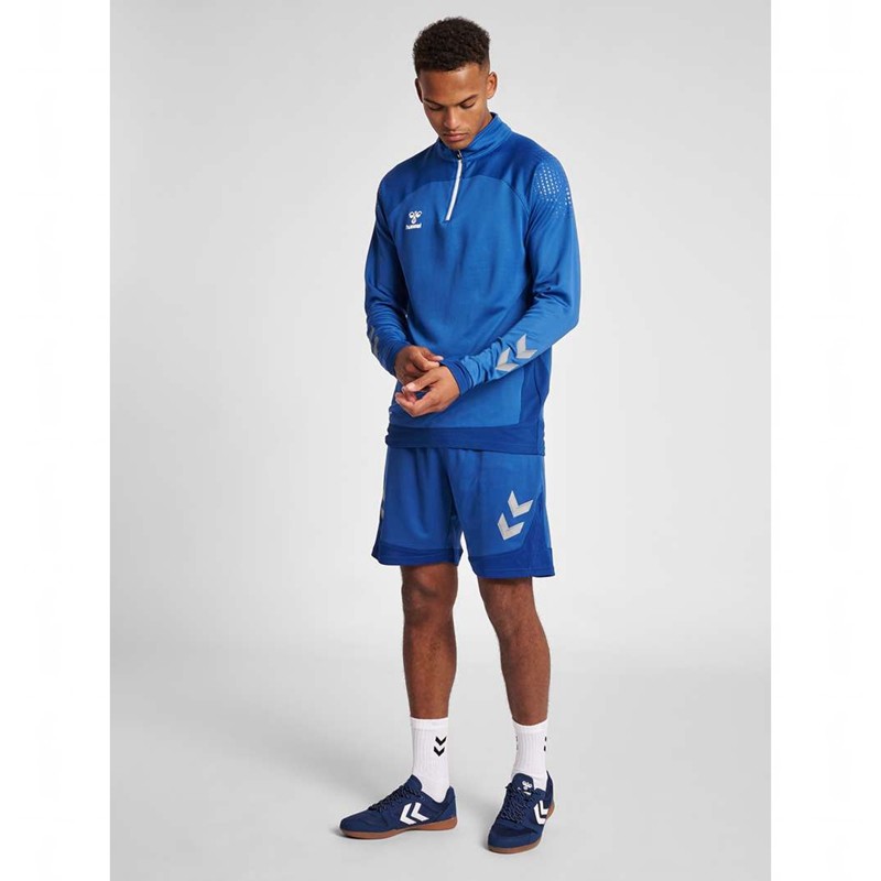 Pánské Mikina s Kapucí Hummel Lead Half Zip Blankyt | 531298-180