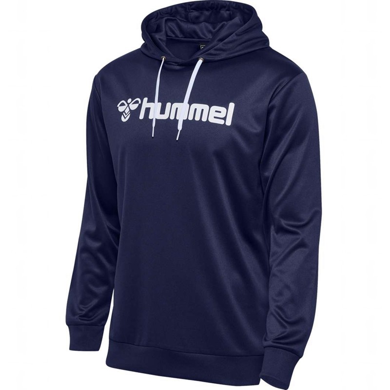 Pánské Mikina s Kapucí Hummel Logo Tmavě Blankyt | 871564-079