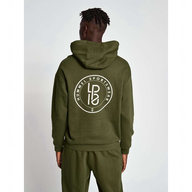 Pánské Mikina s Kapucí Hummel Lp10 Boxy Sweat Zelene | 605977-055