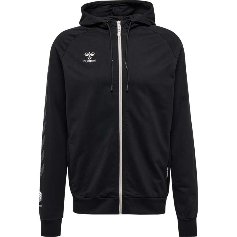 Pánské Mikina s Kapucí Hummel Move Grid Cotton Zip Černé | 122966-120