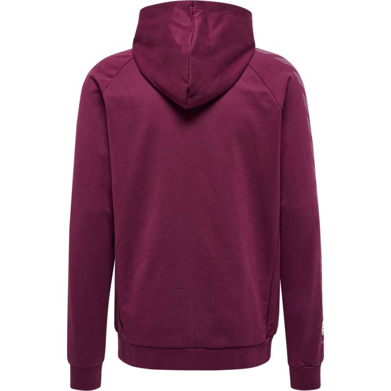 Pánské Mikina s Kapucí Hummel Move Grid Cotton Zip Vínové | 248496-104