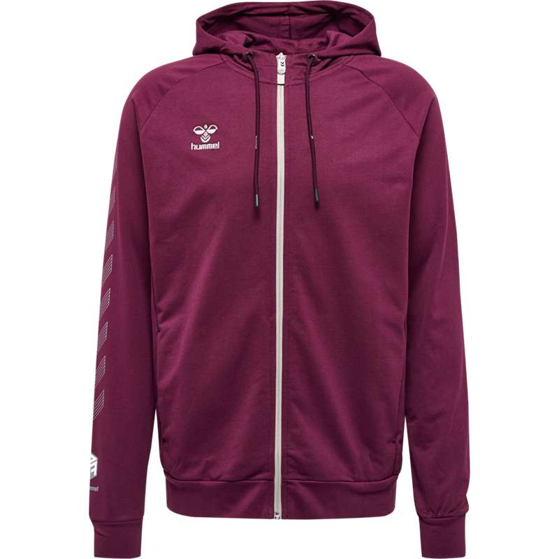 Pánské Mikina s Kapucí Hummel Move Grid Cotton Zip Vínové | 248496-104