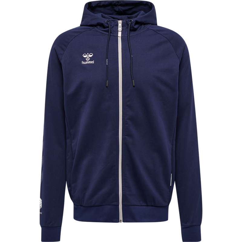 Pánské Mikina s Kapucí Hummel Move Grid Cotton Zip Tmavě Blankyt | 480991-519