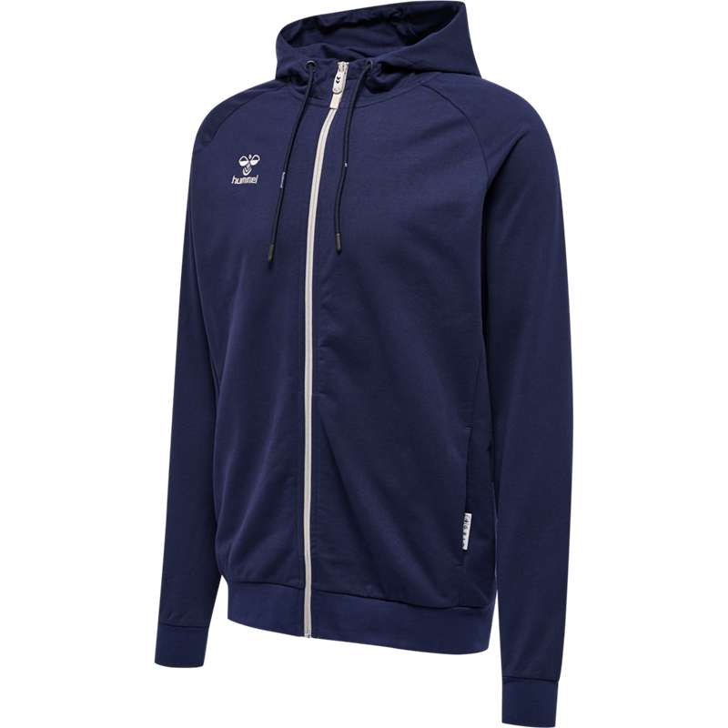 Pánské Mikina s Kapucí Hummel Move Grid Cotton Zip Tmavě Blankyt | 480991-519