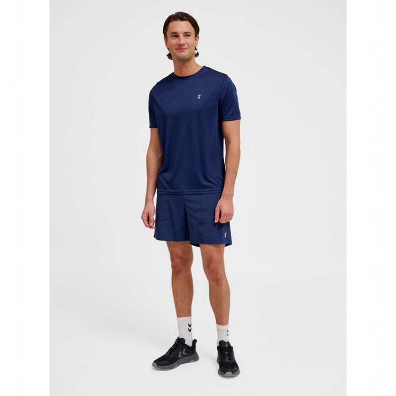 Pánské Mikina s Kapucí Hummel Pulse Workout Tmavě Blankyt | 414927-776