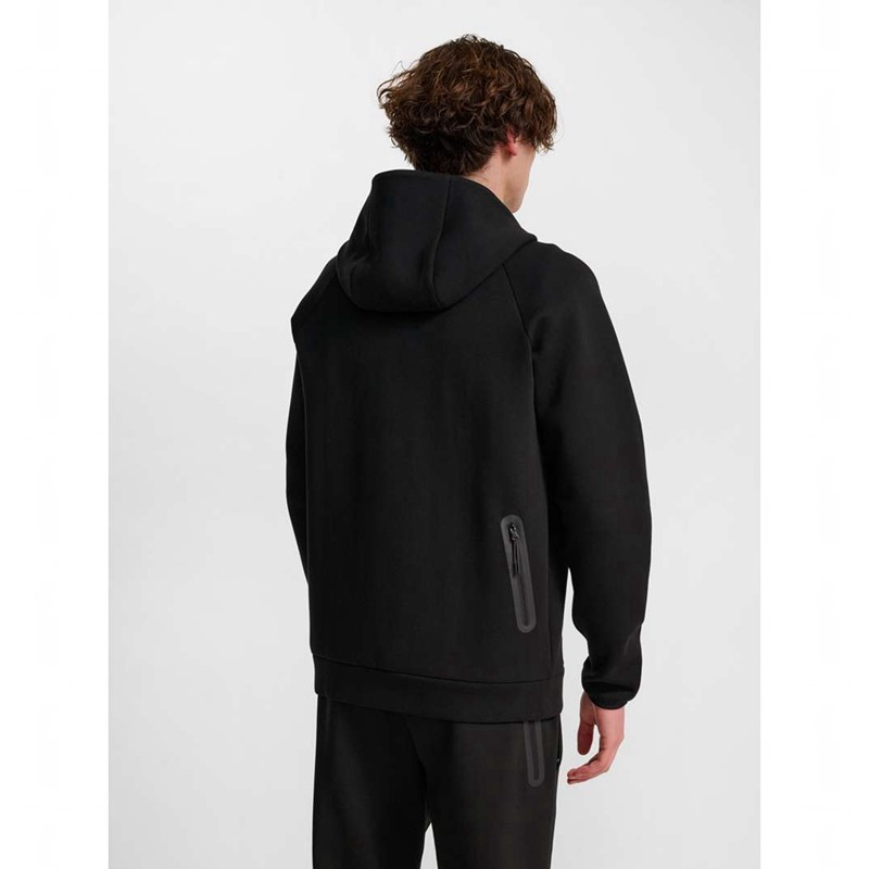 Pánské Mikina s Kapucí Hummel Tech Fleece Regular Zip Černé | 092904-872