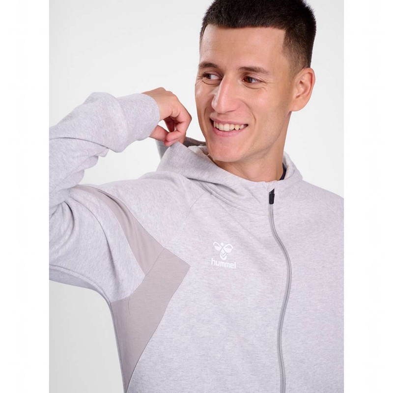 Pánské Mikina s Kapucí Hummel Travel Zip Šedé | 301772-858