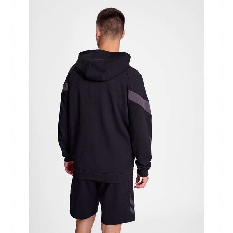 Pánské Mikina s Kapucí Hummel Travel Zip Černé | 804106-546