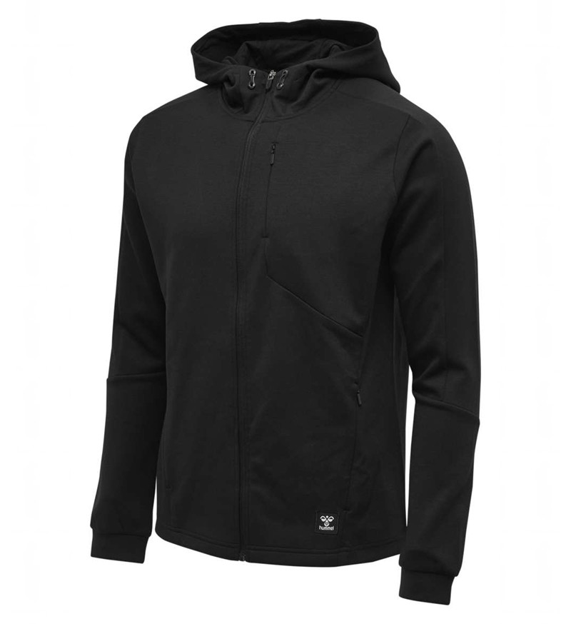 Pánské Mikina s Kapucí Hummel Tropper Zip Černé | 515382-621