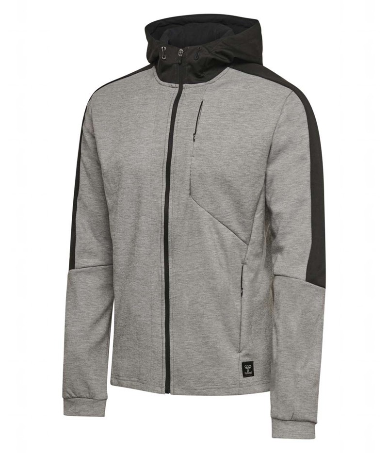 Pánské Mikina s Kapucí Hummel Tropper Zip Šedé | 137600-703