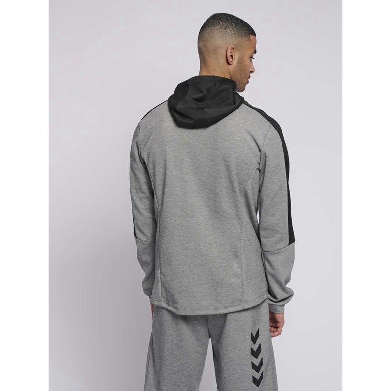 Pánské Mikina s Kapucí Hummel Tropper Zip Šedé | 137600-703