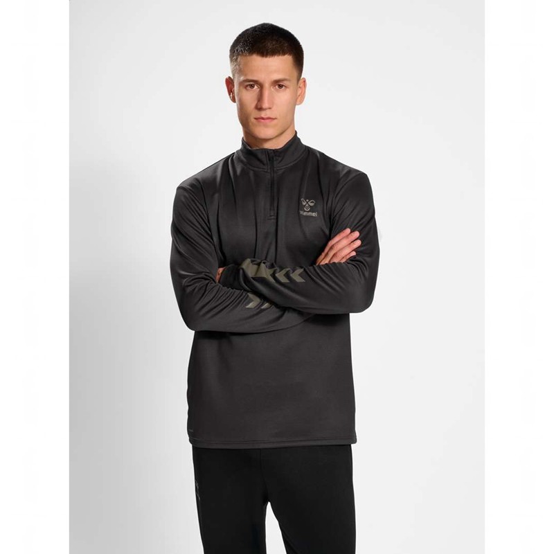 Pánské Mikiny Hummel Active Pl Half Zip Černé | 521471-961