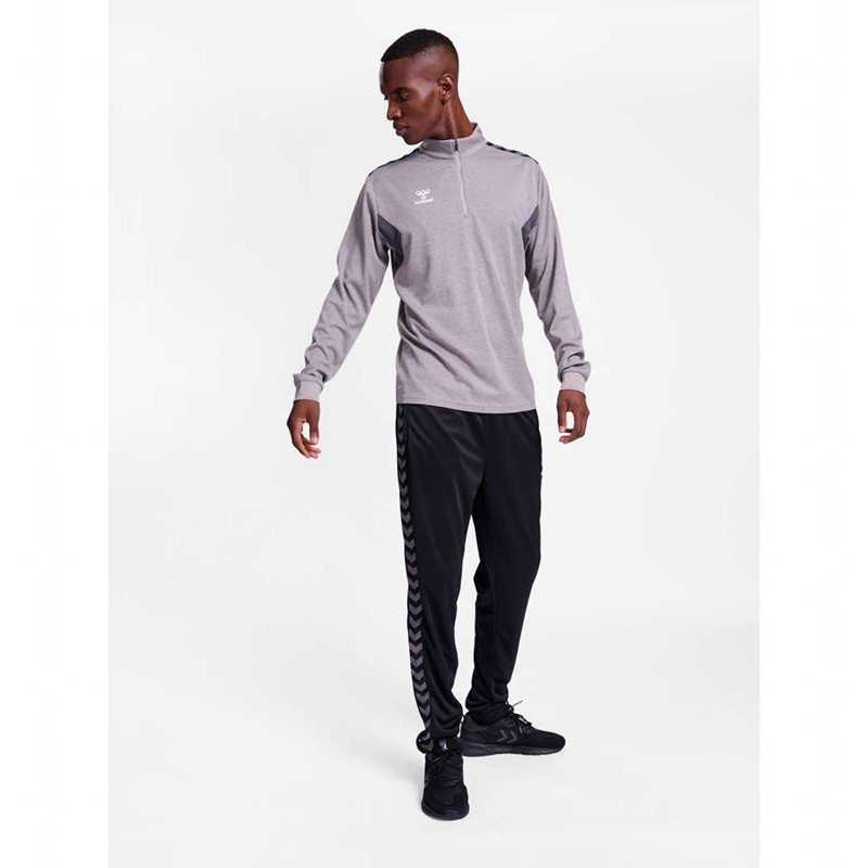 Pánské Mikiny Hummel Authentic Half Zip Sweat Šedé | 857595-763